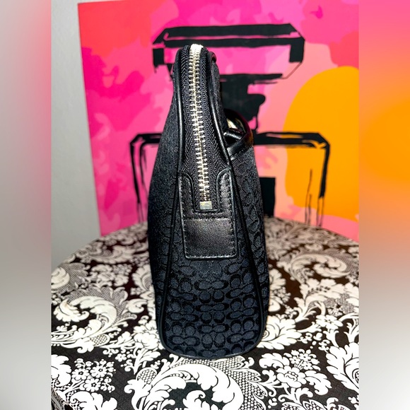 Coach Black Signature C Large Cosmetic Case Toiletry Travel Bag Unisex F05094 - Picture 4 of 10